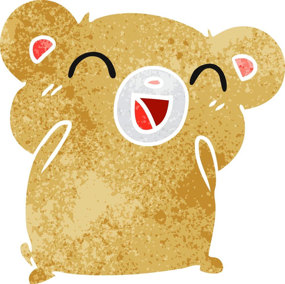 retro cartoon kawaii schattige hamster vector