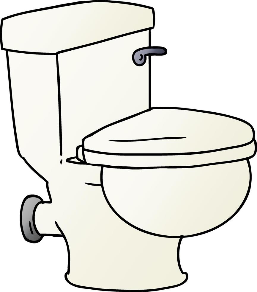 gradiënt cartoon doodle van een badkamer toilet vector