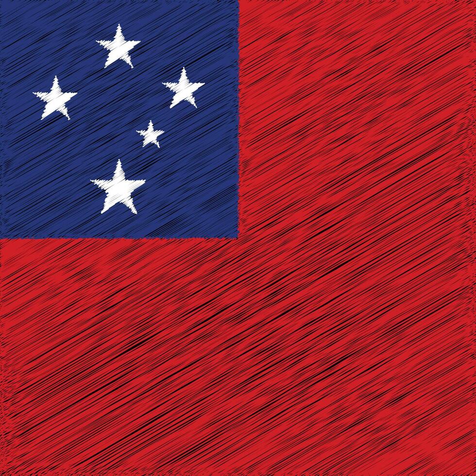 Samoa onafhankelijkheid dag 1 juni, plein vlag ontwerp vector