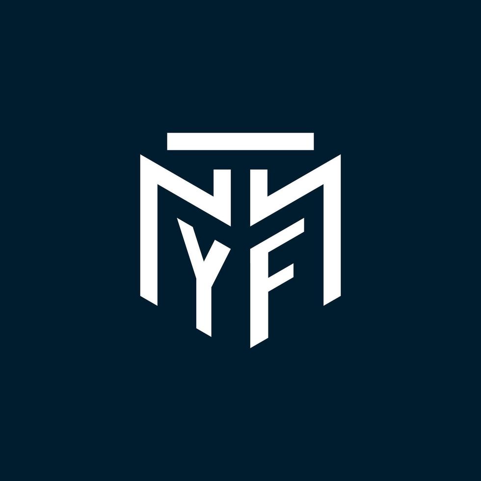 yf monogram eerste logo met abstract meetkundig stijl ontwerp vector