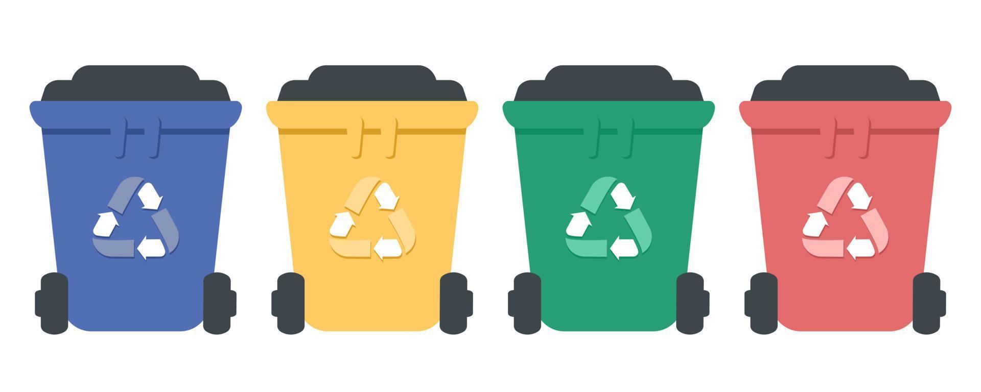 uitschot blikjes geïsoleerd Aan wit achtergrond. ecologie concept. nul afval. recycling icoon. vector vlak illustratie.