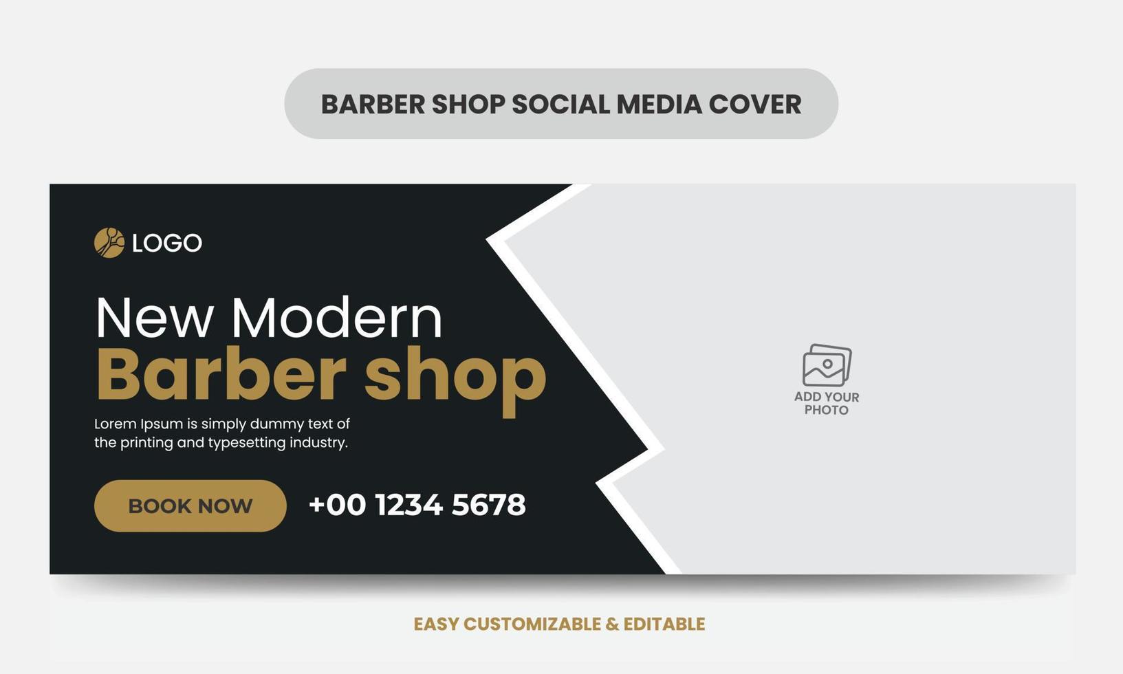 modern kapper winkel sociaal media Hoes foto sjabloon schoonheid salon web banier sjabloon vector