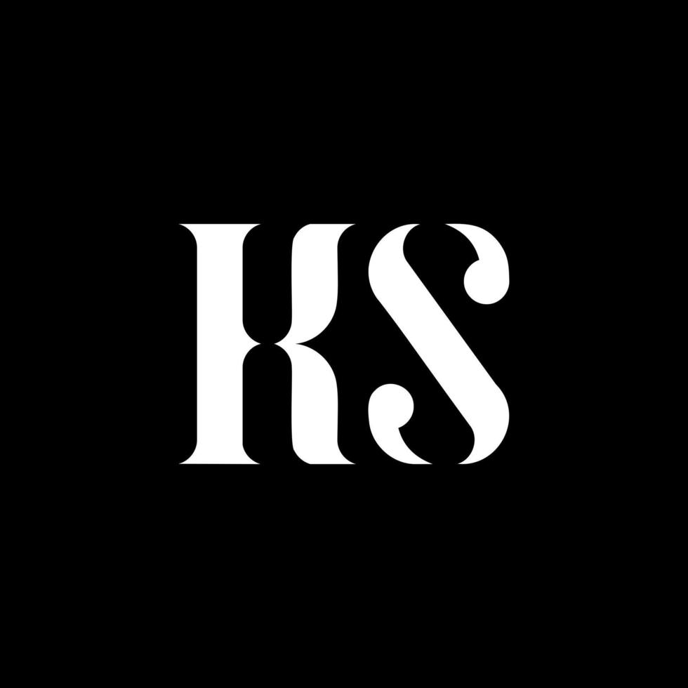 ks k s brief logo ontwerp. eerste brief ks hoofdletters monogram logo wit kleur. ks logo, k s ontwerp. ks, k s vector