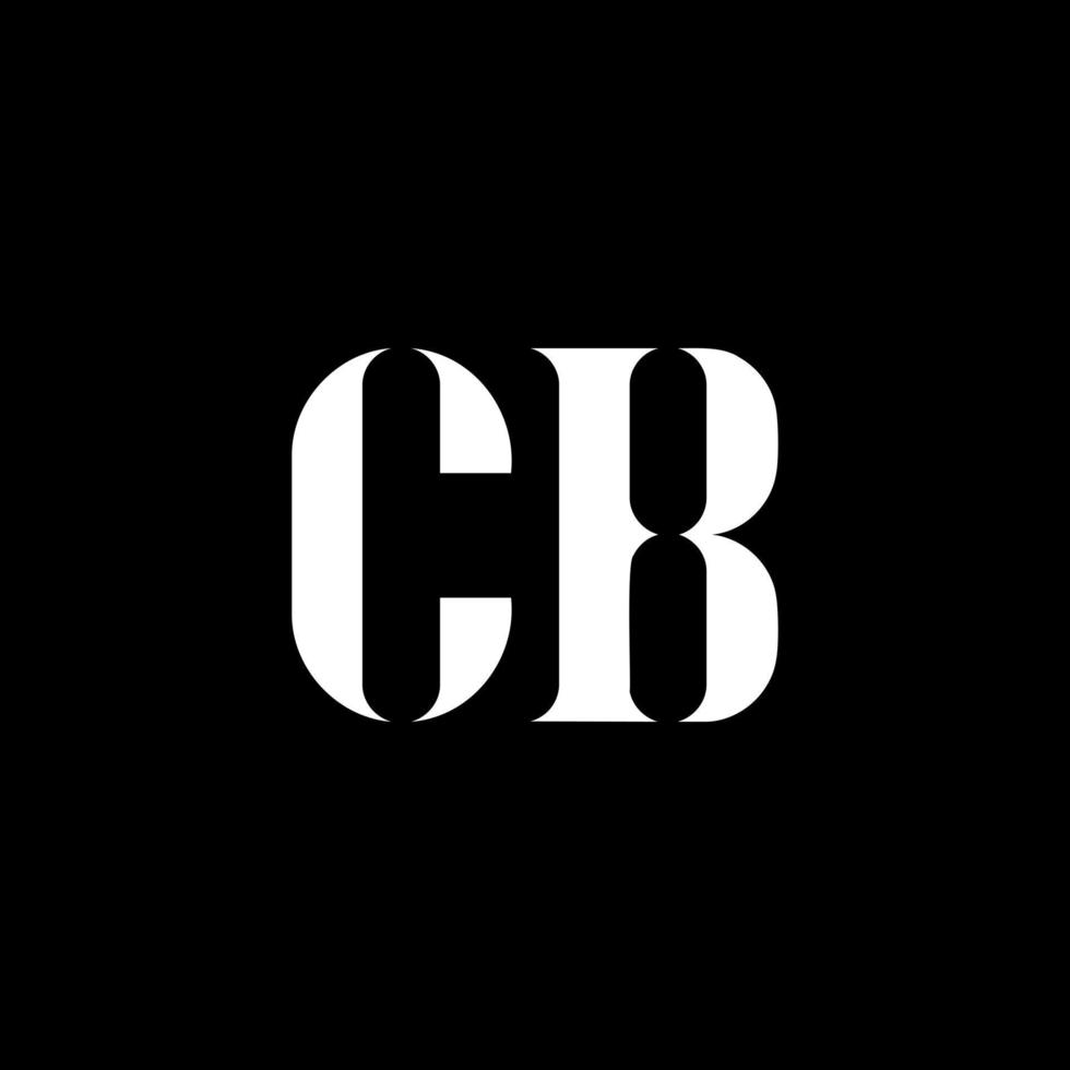 cb c b brief logo ontwerp. eerste brief cb hoofdletters monogram logo wit kleur. cb logo, c b ontwerp. cb, c b vector