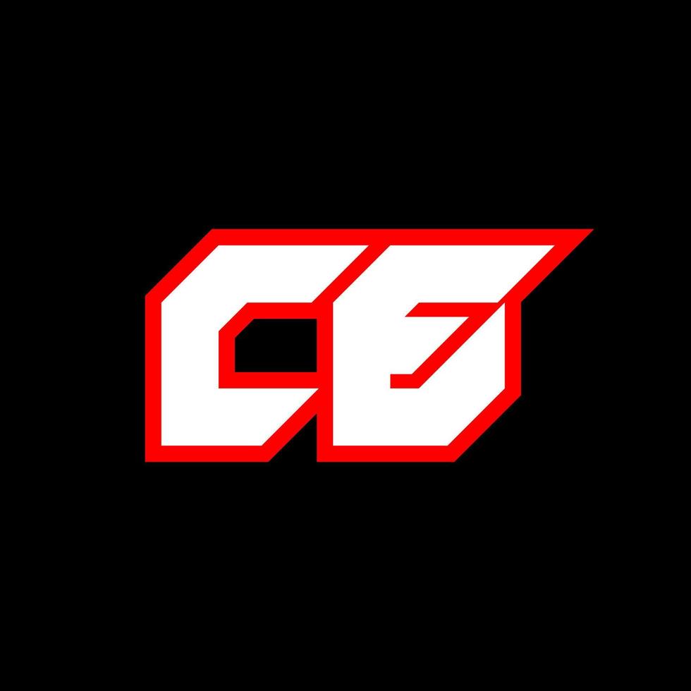 ce logo ontwerp, eerste ce brief ontwerp met sci-fi stijl. ce logo voor spel, e-sport, technologie, digitaal, gemeenschap of bedrijf. c e sport modern cursief alfabet lettertype. typografie stedelijk stijl lettertypen. vector