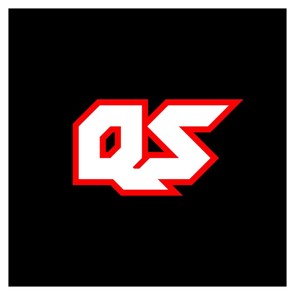 qs logo ontwerp, eerste qs brief ontwerp met sci-fi stijl. qs logo voor spel, e-sport, technologie, digitaal, gemeenschap of bedrijf. q s sport modern cursief alfabet lettertype. typografie stedelijk stijl lettertypen. vector
