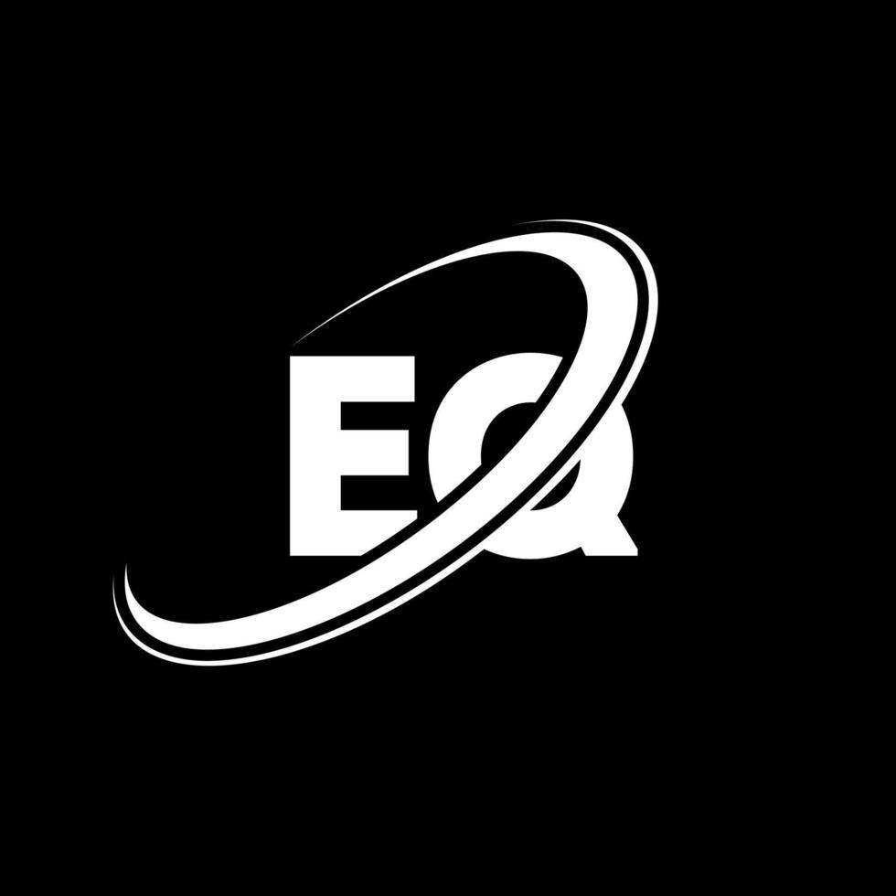 eq e q brief logo ontwerp. eerste brief eq gekoppeld cirkel hoofdletters monogram logo rood en blauw. eq logo, e q ontwerp. gelijk, e q vector