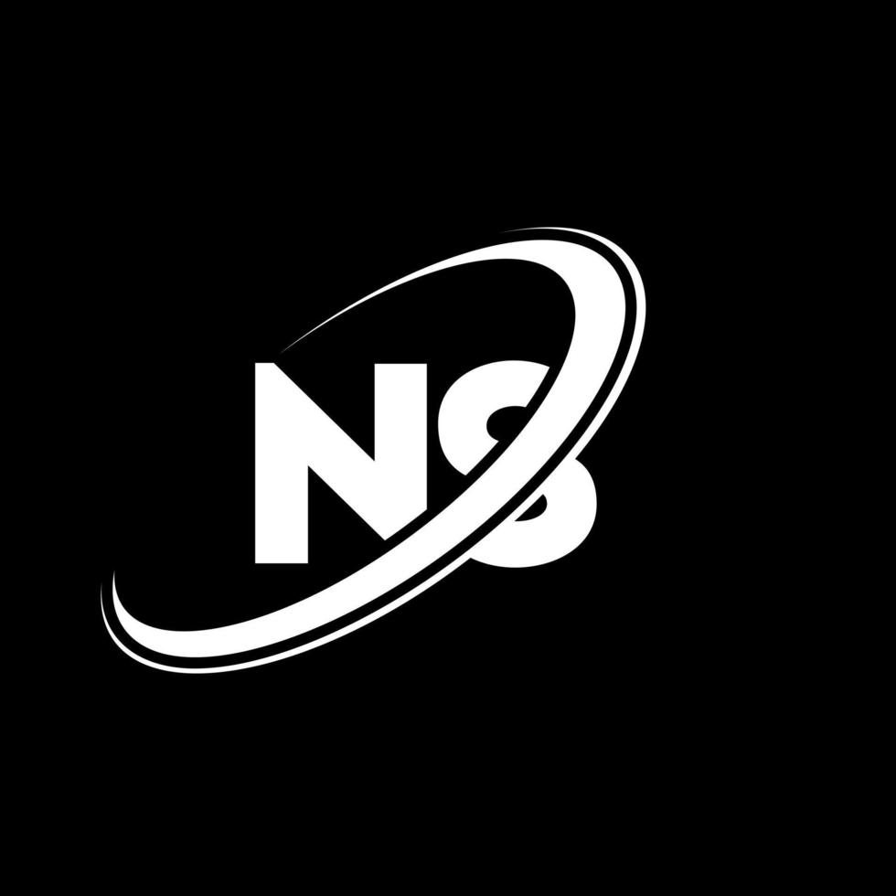 NS n s brief logo ontwerp. eerste brief NS gekoppeld cirkel hoofdletters monogram logo rood en blauw. NS logo, n s ontwerp. NS, n s vector