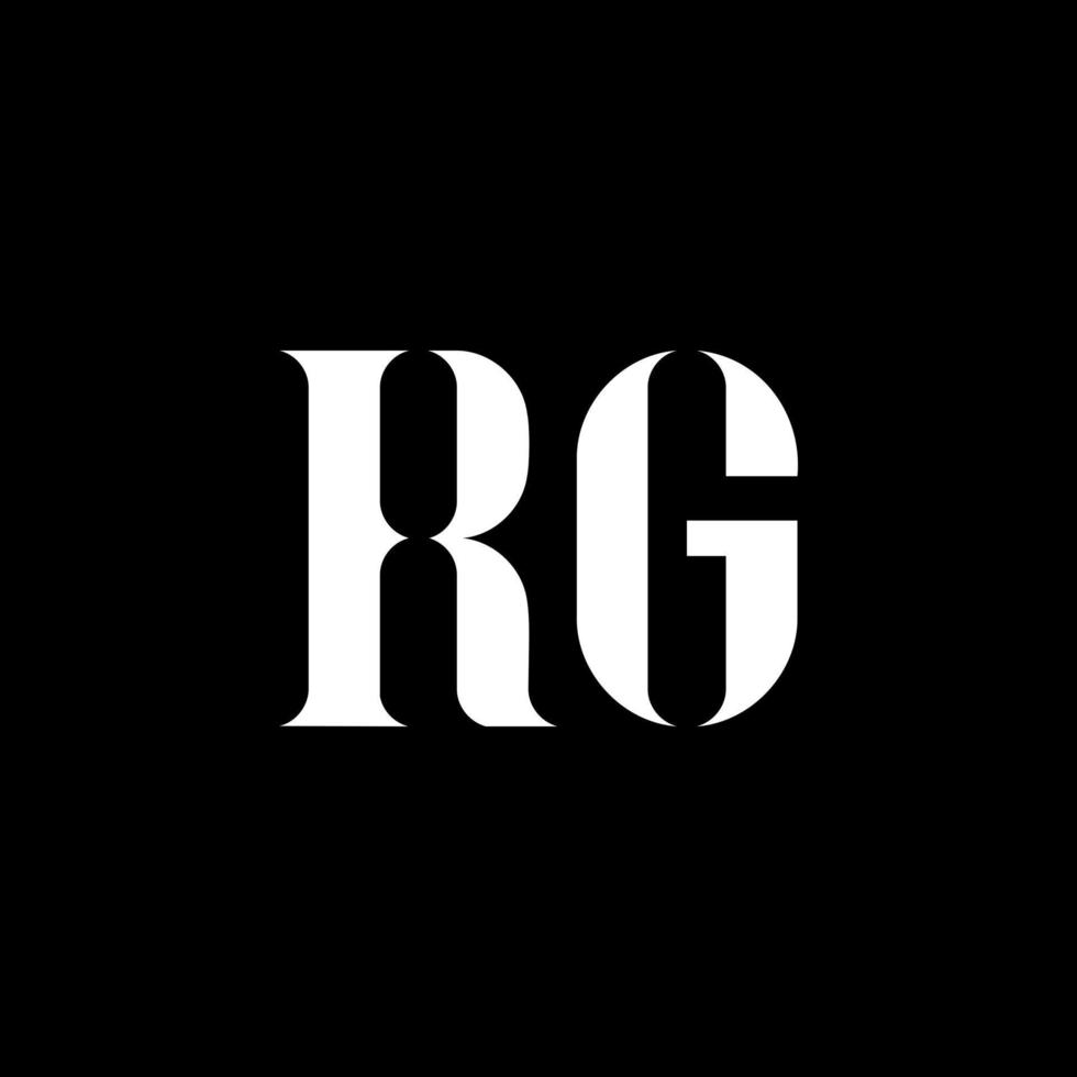 rg r g brief logo ontwerp. eerste brief rg hoofdletters monogram logo wit kleur. rg logo, r g ontwerp. rg, r g vector