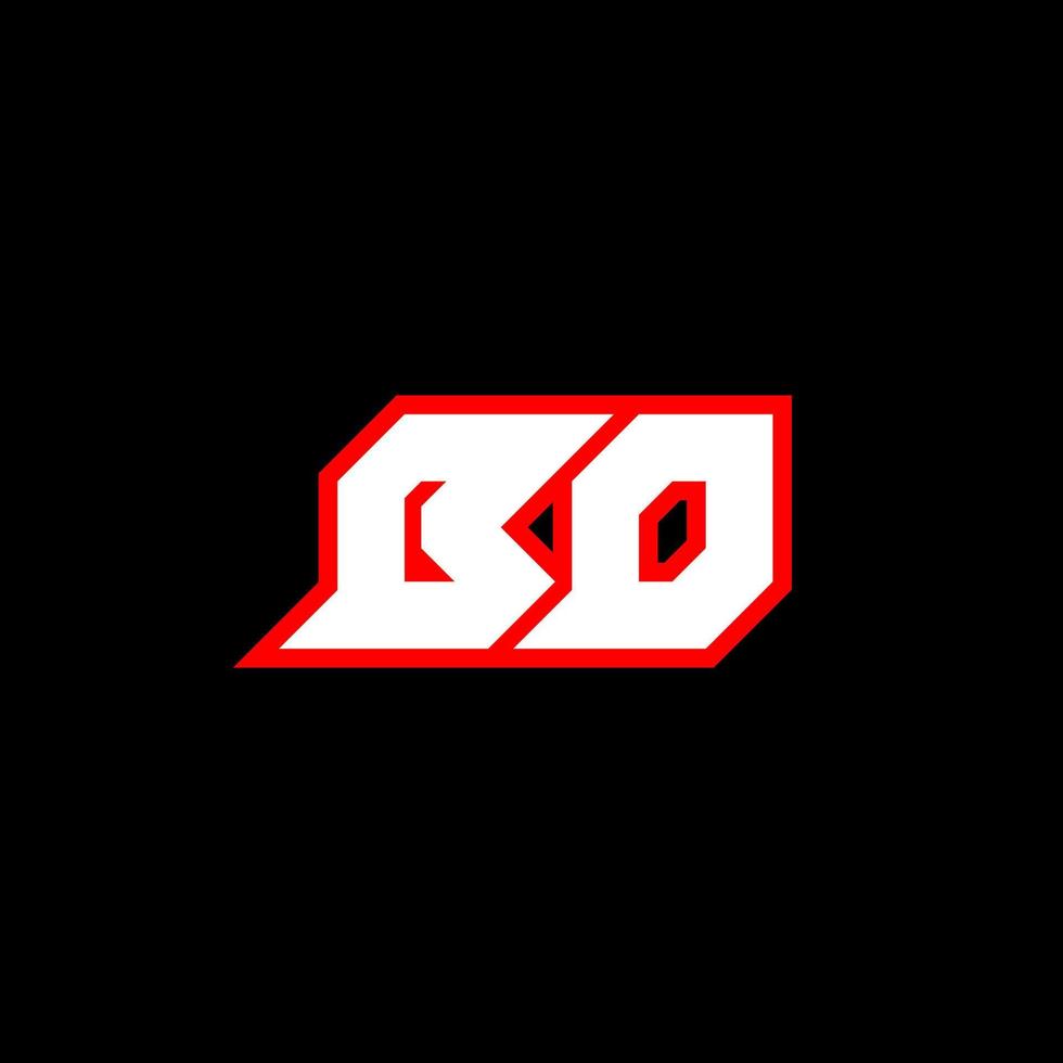 bd logo ontwerp, eerste bd brief ontwerp met sci-fi stijl. bd logo voor spel, e-sport, technologie, digitaal, gemeenschap of bedrijf. b d sport modern cursief alfabet lettertype. typografie stedelijk stijl lettertypen. vector