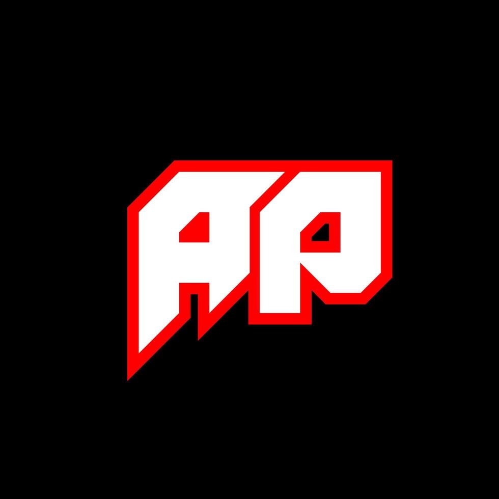 ap brief logo ontwerp Aan zwart achtergrond. ap creatief initialen brief logo concept. ap icoon ontwerp. ap wit en rood brief icoon ontwerp Aan zwart achtergrond. een p vector