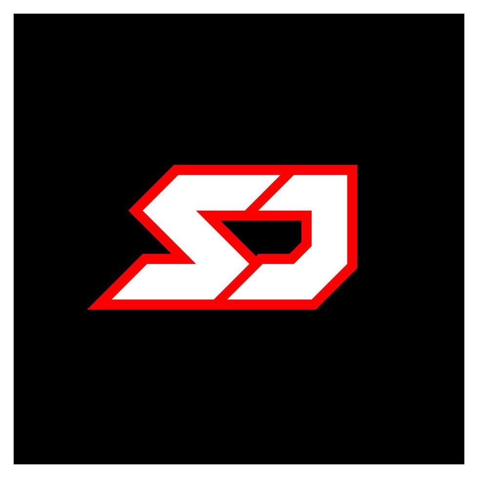 sj logo ontwerp, eerste sj brief ontwerp met sci-fi stijl. sj logo voor spel, e-sport, technologie, digitaal, gemeenschap of bedrijf. s j sport modern cursief alfabet lettertype. typografie stedelijk stijl lettertypen. vector