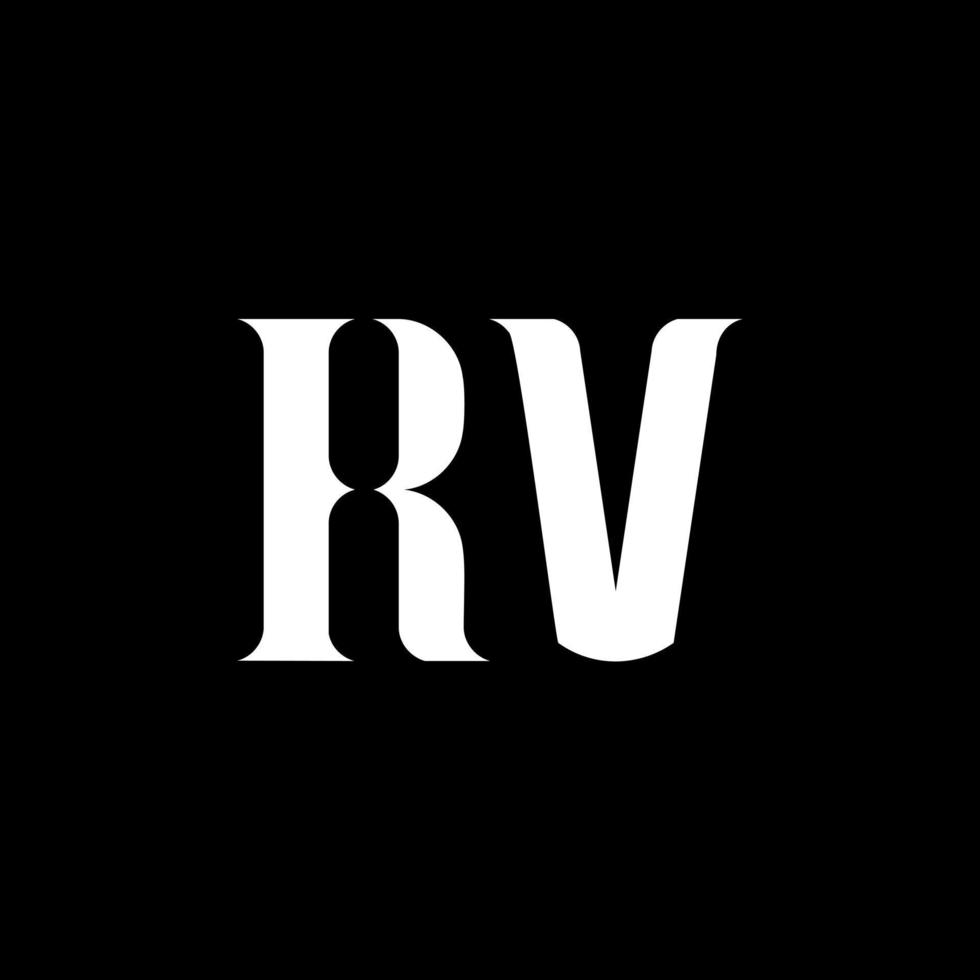 rv r v brief logo ontwerp. eerste brief rv hoofdletters monogram logo wit kleur. rv logo, r v ontwerp. rv, r v vector