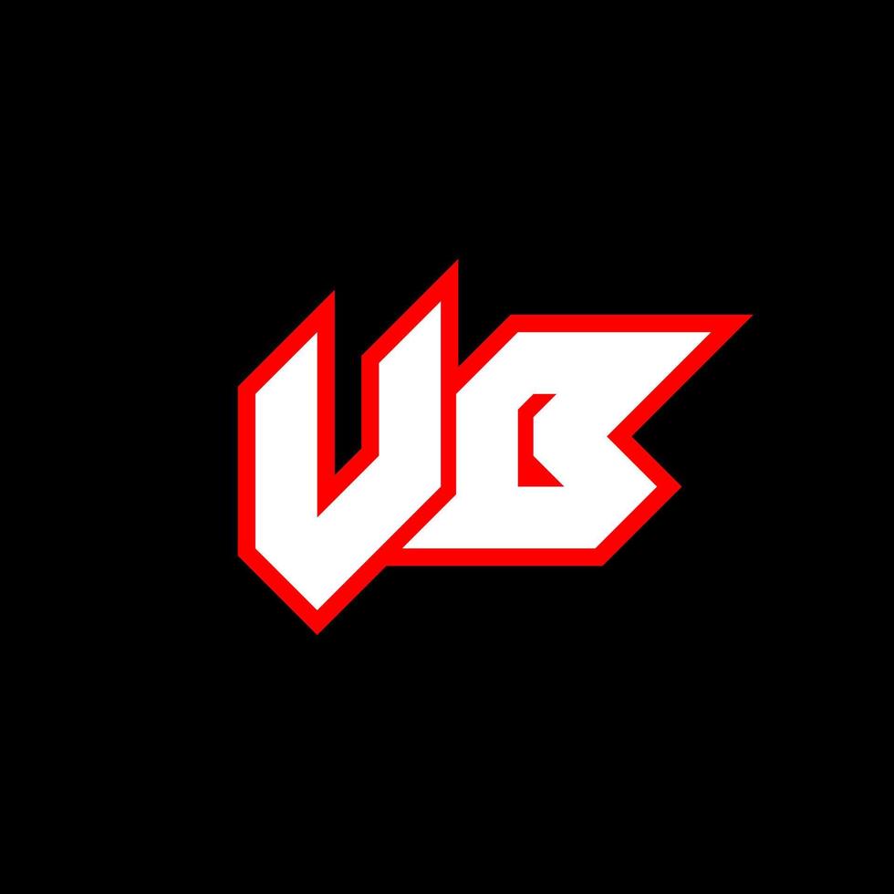 vb logo ontwerp, eerste vb brief ontwerp met sci-fi stijl. vb logo voor spel, e-sport, technologie, digitaal, gemeenschap of bedrijf. v b sport modern cursief alfabet lettertype. typografie stedelijk stijl lettertypen. vector