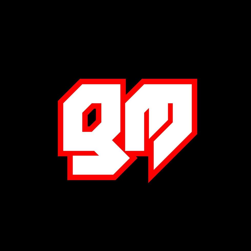 gm logo ontwerp, eerste gm brief ontwerp met sci-fi stijl. gm logo voor spel, e-sport, technologie, digitaal, gemeenschap of bedrijf. g m sport modern cursief alfabet lettertype. typografie stedelijk stijl lettertypen. vector