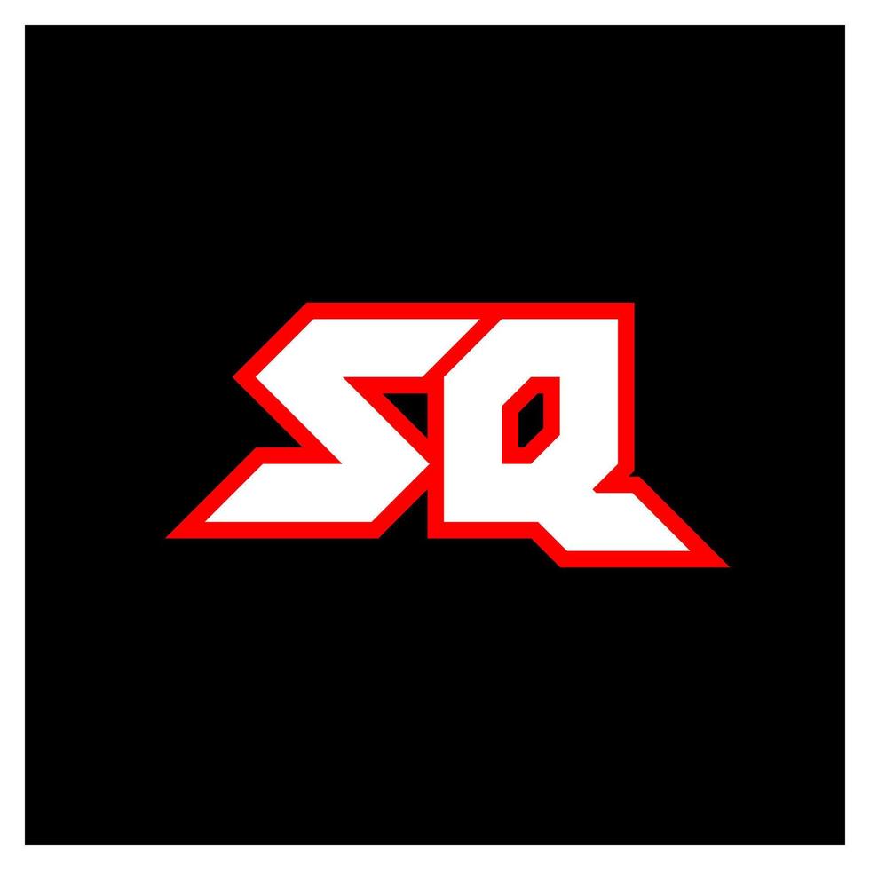 sq logo ontwerp, eerste sq brief ontwerp met sci-fi stijl. sq logo voor spel, e-sport, technologie, digitaal, gemeenschap of bedrijf. s q sport modern cursief alfabet lettertype. typografie stedelijk stijl lettertypen. vector