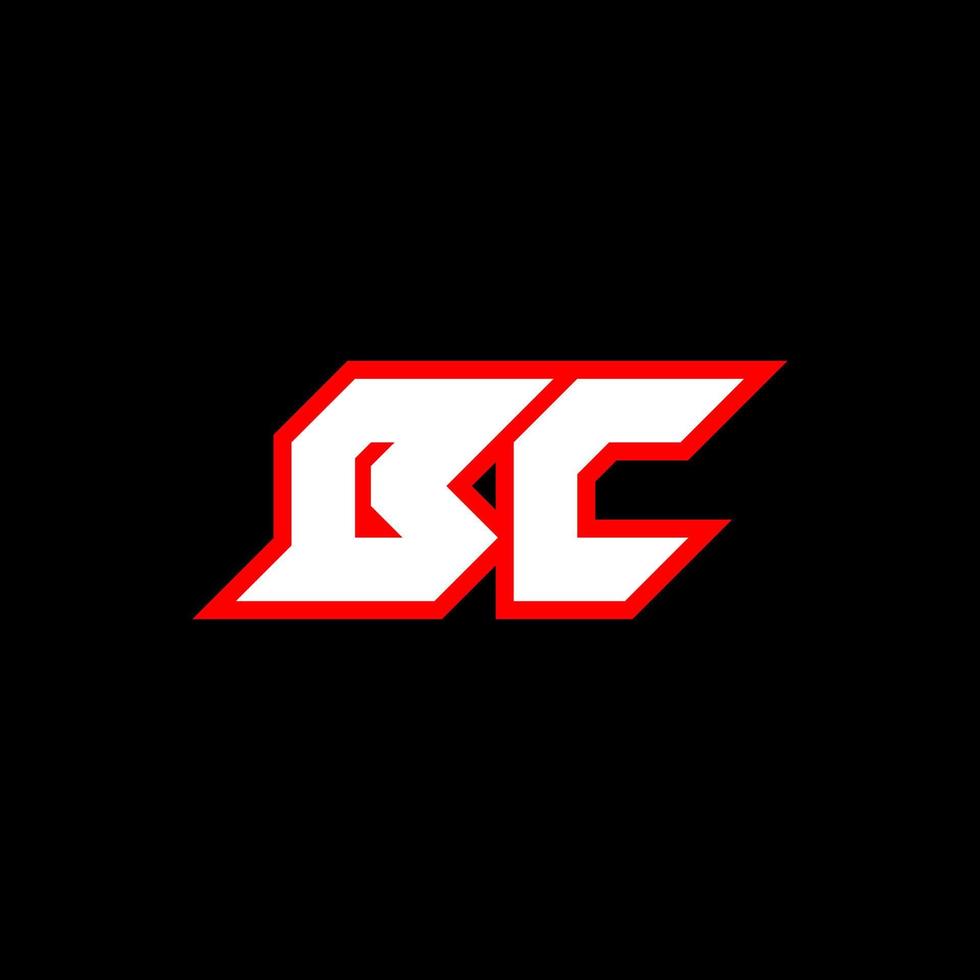 bc logo ontwerp, eerste bc brief ontwerp met sci-fi stijl. bc logo voor spel, e-sport, technologie, digitaal, gemeenschap of bedrijf. b c sport modern cursief alfabet lettertype. typografie stedelijk stijl lettertypen. vector