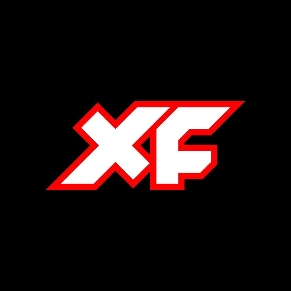 xf logo ontwerp, eerste xf brief ontwerp met sci-fi stijl. xf logo voor spel, e-sport, technologie, digitaal, gemeenschap of bedrijf. X f sport modern cursief alfabet lettertype. typografie stedelijk stijl lettertypen. vector