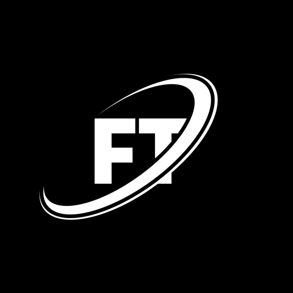 ft f t brief logo ontwerp. eerste brief ft gekoppeld cirkel hoofdletters monogram logo rood en blauw. ft logo, f t ontwerp. voet, f t vector