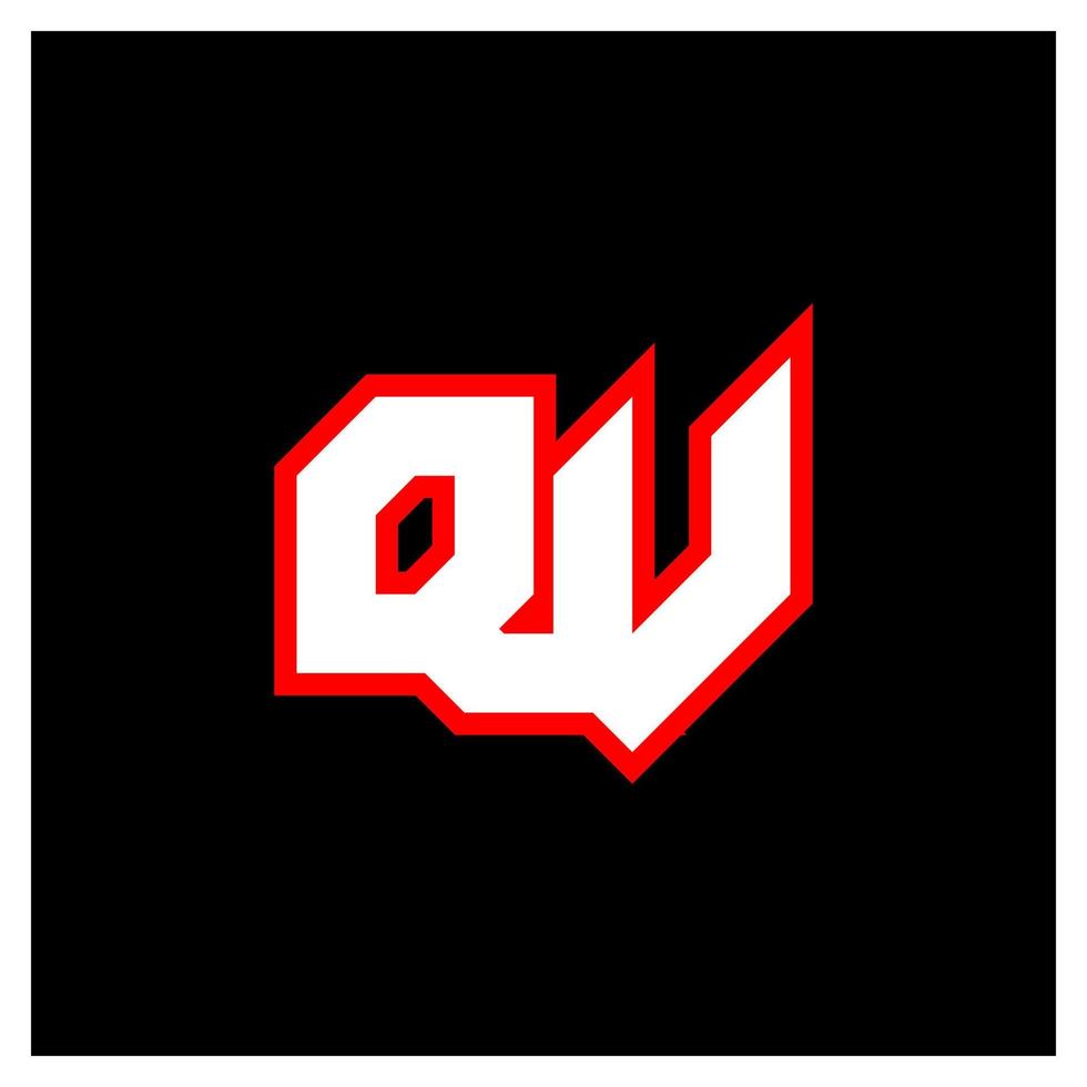 qv logo ontwerp, eerste qv brief ontwerp met sci-fi stijl. qv logo voor spel, e-sport, technologie, digitaal, gemeenschap of bedrijf. q v sport modern cursief alfabet lettertype. typografie stedelijk stijl lettertypen. vector