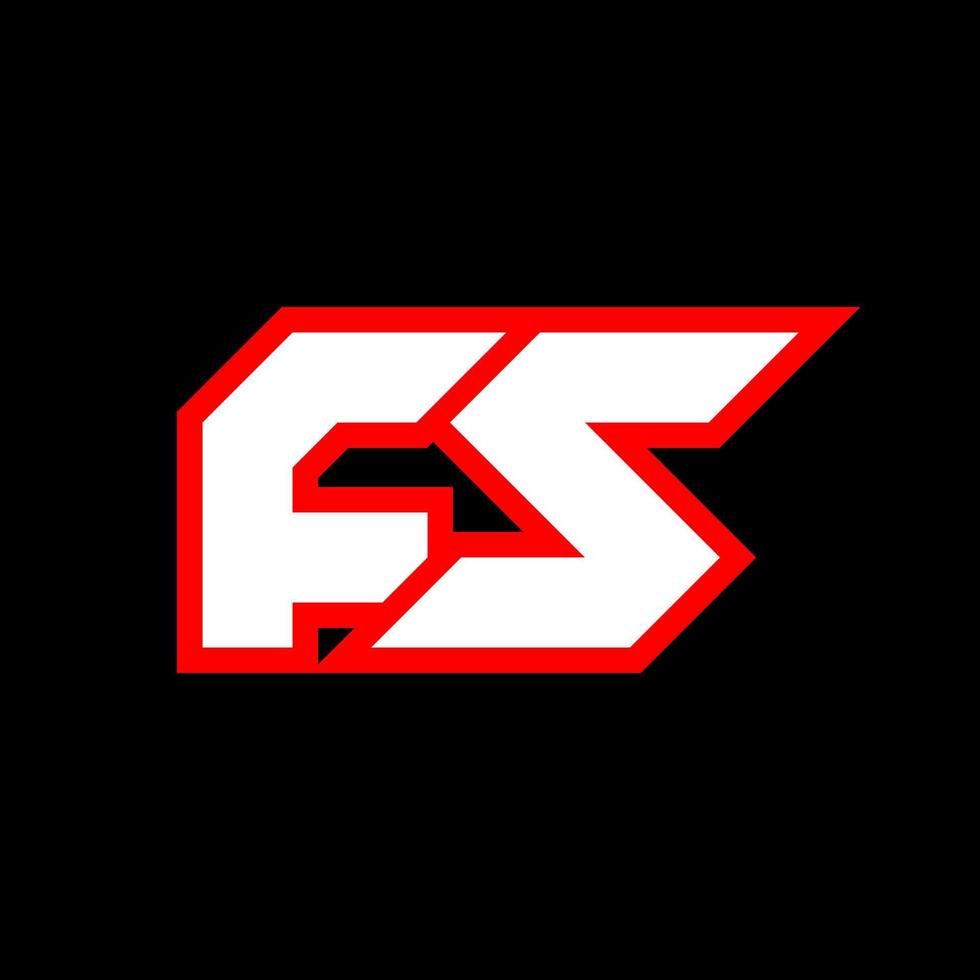 fs logo ontwerp, eerste fs brief ontwerp met sci-fi stijl. fs logo voor spel, e-sport, technologie, digitaal, gemeenschap of bedrijf. f s sport modern cursief alfabet lettertype. typografie stedelijk stijl lettertypen. vector