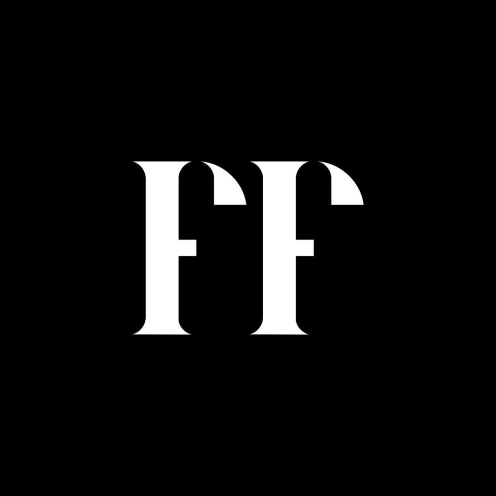 ff f f brief logo ontwerp. eerste brief ff hoofdletters monogram logo wit kleur. ff logo, f f ontwerp. ff, f f vector