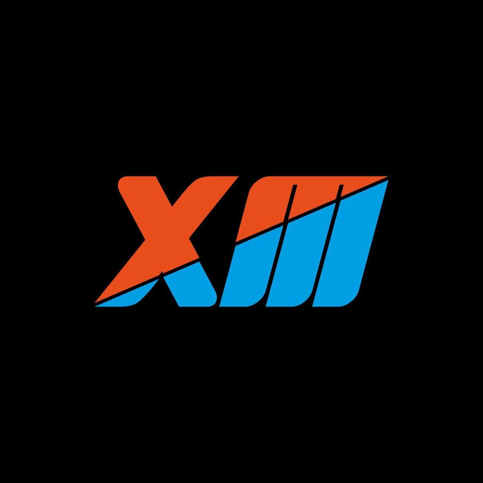xm brief logo ontwerp. eerste brieven xm logo icoon. abstract brief xm minimaal logo ontwerp sjabloon. xm brief ontwerp vector met zwart kleuren. xm logo.
