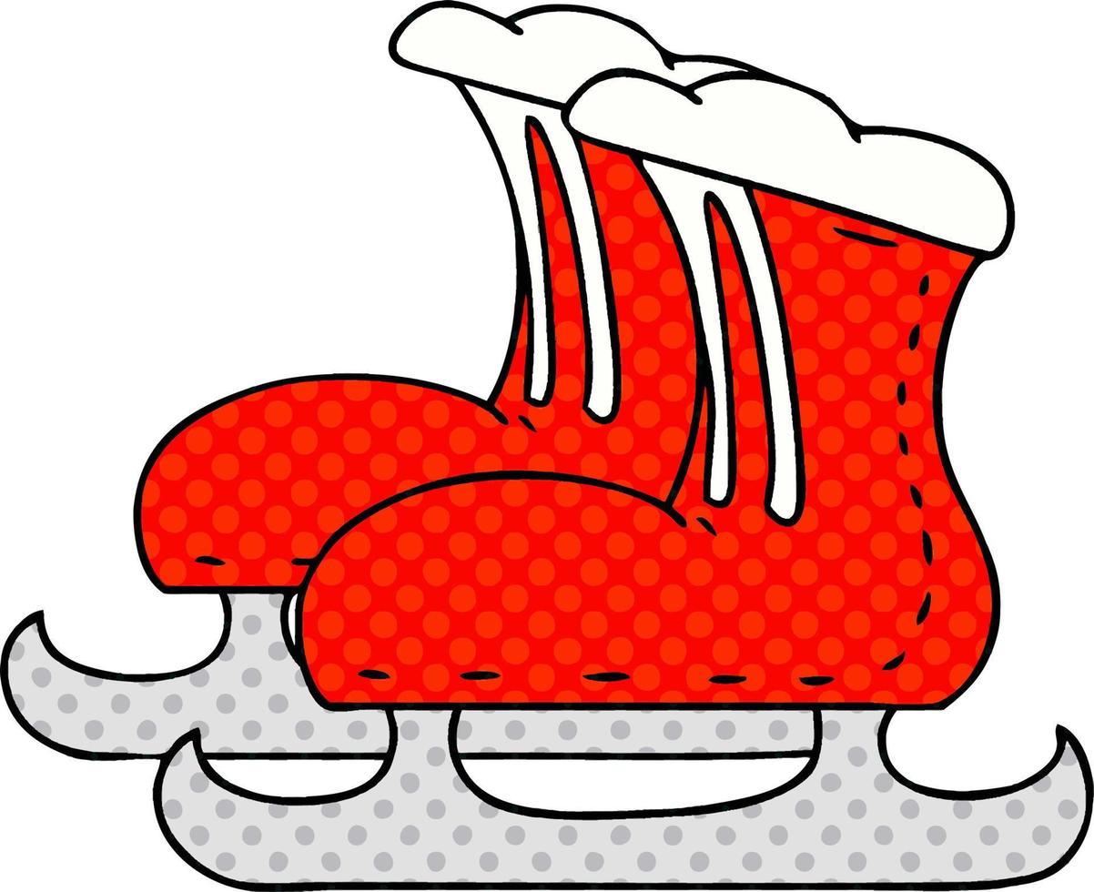 cartoon doodle schaatsschoenen vector