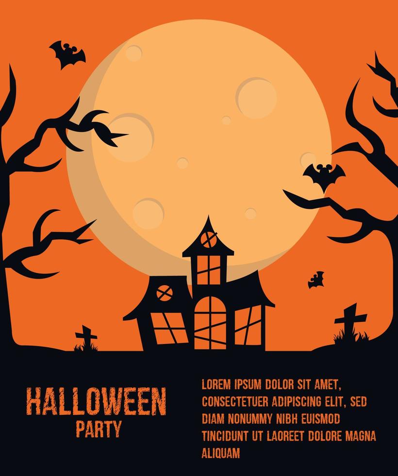 halloween poster achtergrond ontwerp vector