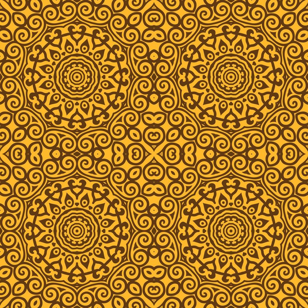 bloemen naadloos patroon met mandala.etnic betegeld ornament. meetkundig afdrukken ontwerp. wijnoogst herhaald achtergrond textuur.keramiek tegels textuur. vector