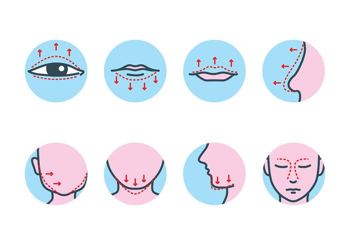 Plastic chirurgie pictogram vector