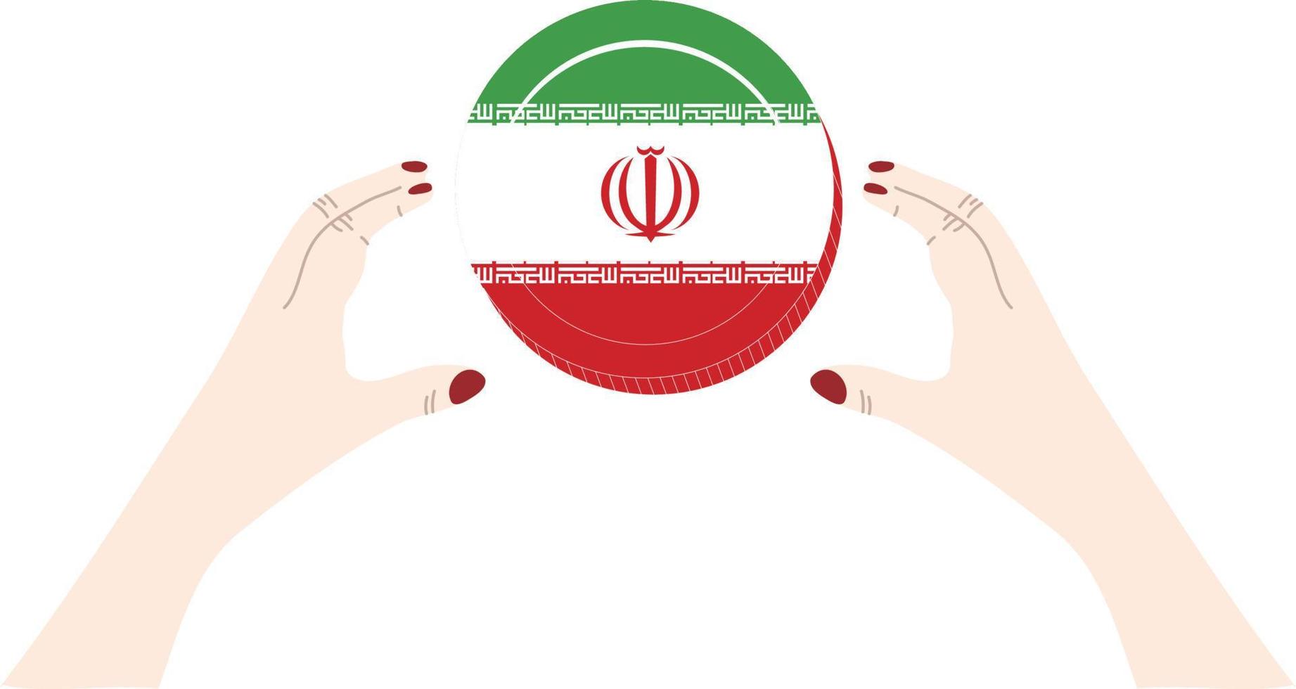 Iraans vlag vector hand- getekend, iraans rial vector hand- getrokken,