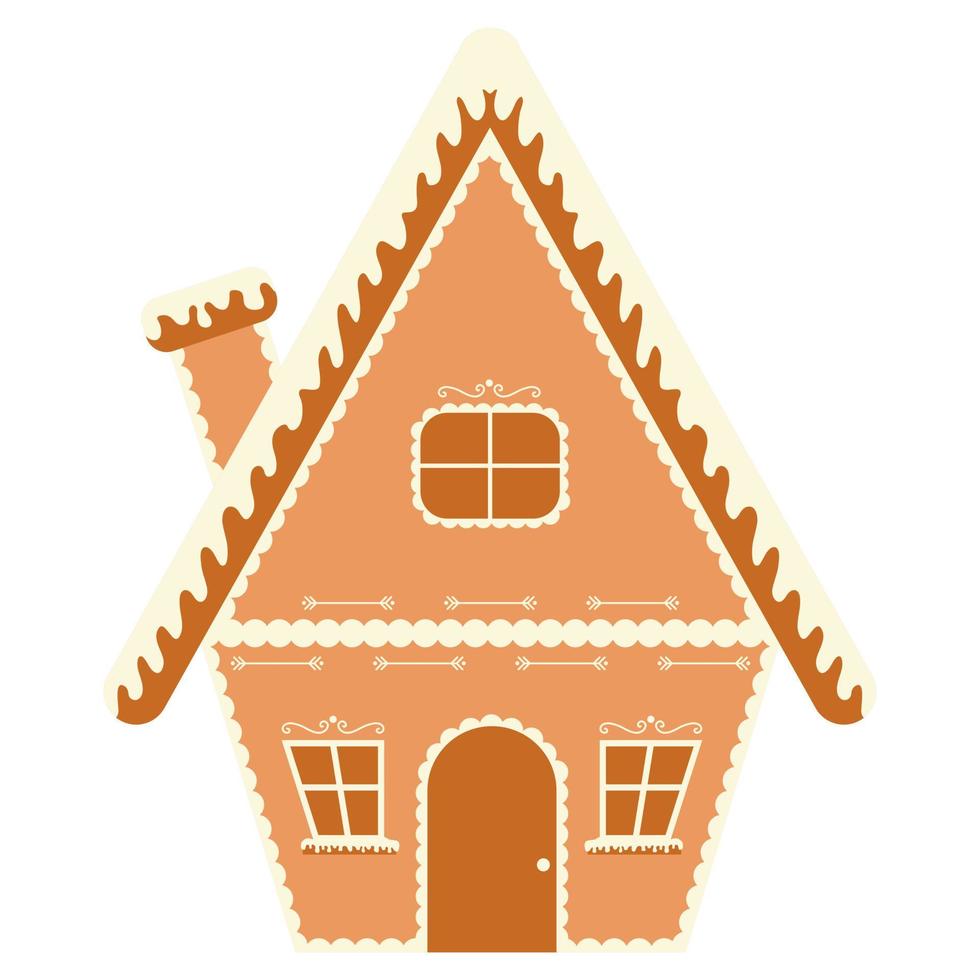 Kerstmis peperkoek huis. vector illustratie.