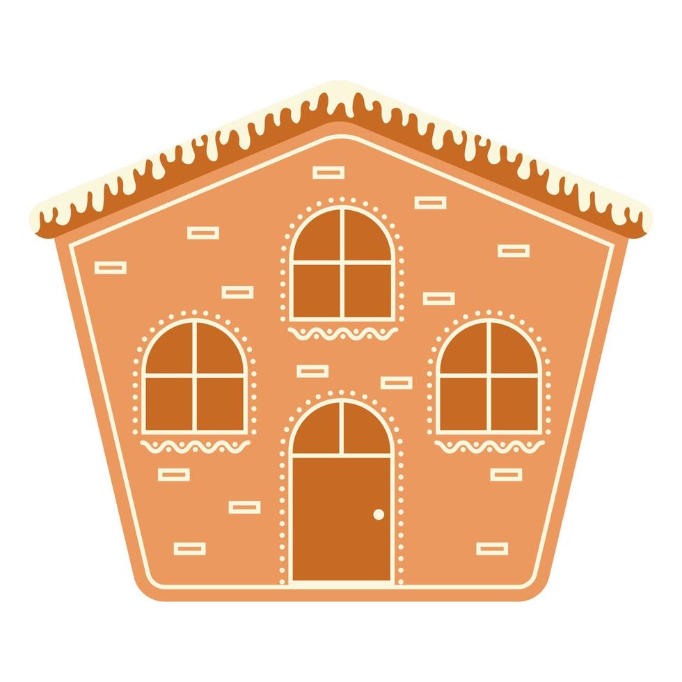 Kerstmis peperkoek huis. vector illustratie.