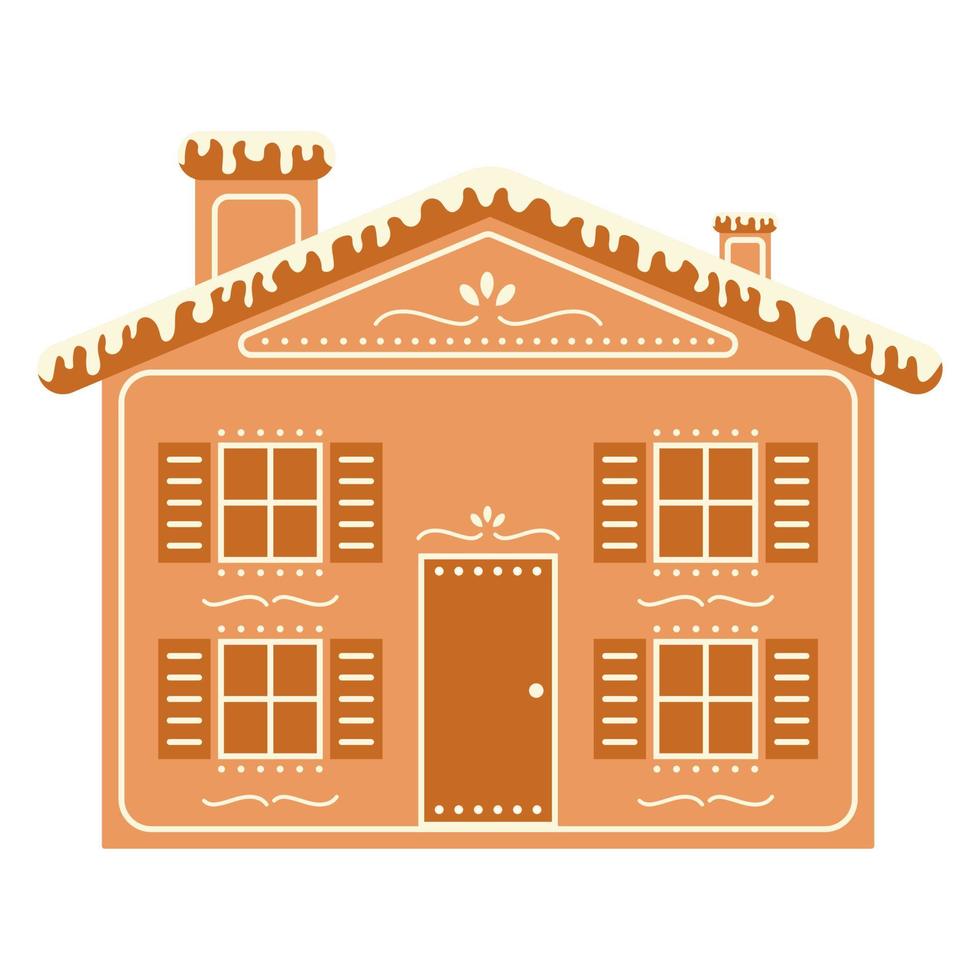 Kerstmis peperkoek huis. vector illustratie.