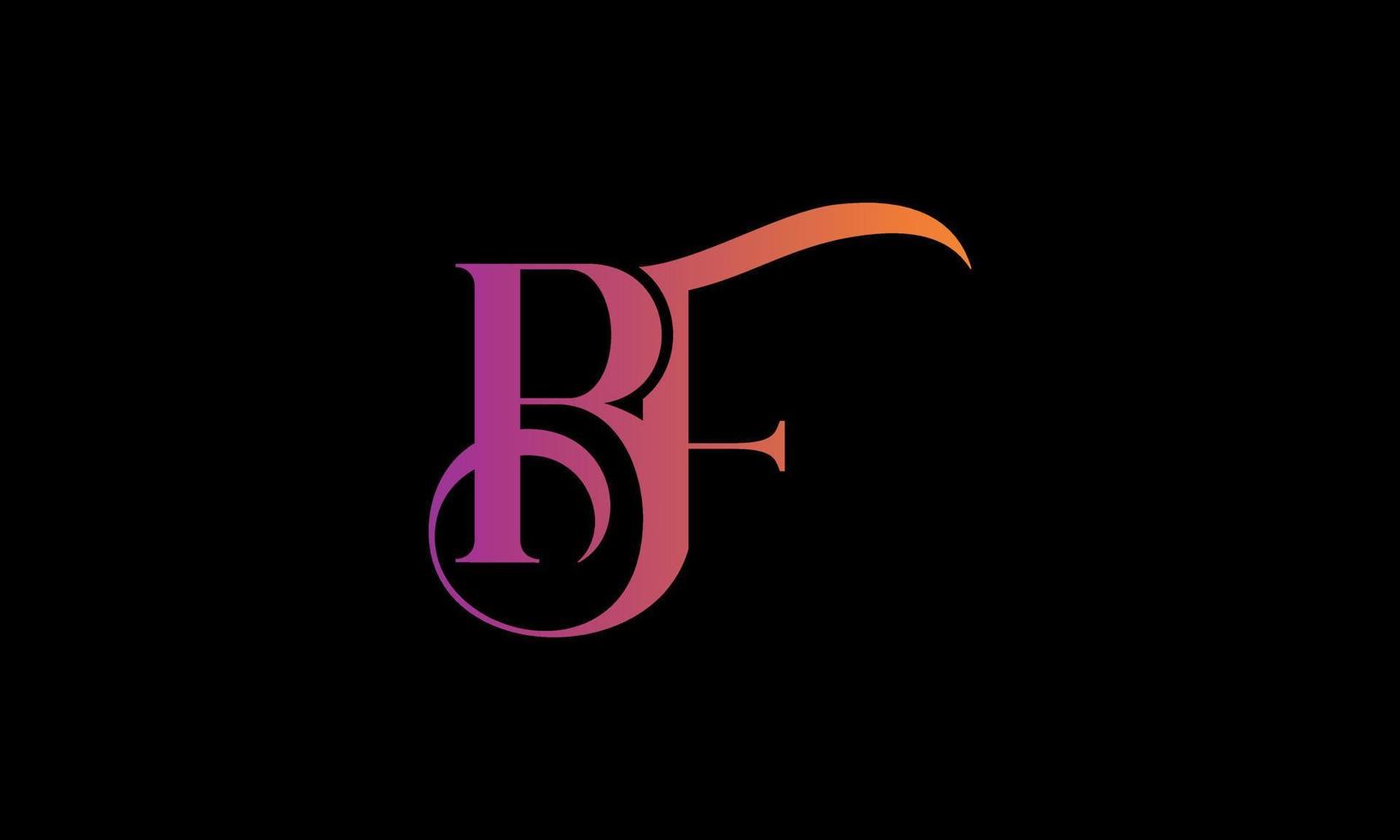 eerste brief bf logo. bf voorraad brief logo ontwerp pro vector sjabloon.