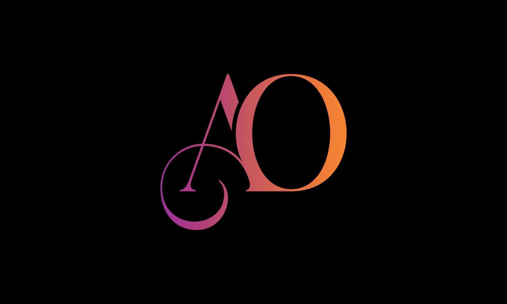 eerste brief oa logo. oa voorraad brief logo ontwerp pro vector sjabloon.