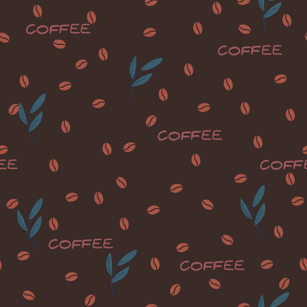 koffie bonen naadloos patroon mooi afdrukken in pastel tonen. achtergrond voor textiel, kleren, koffie winkels, cafe en decor. schattig illustratie vector