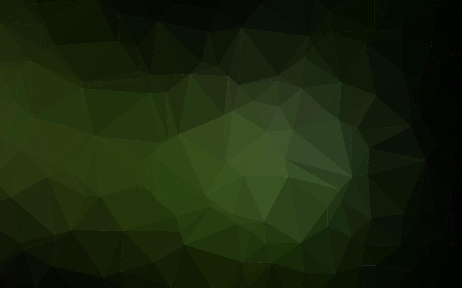 donkergroene vector wazig driehoek sjabloon.