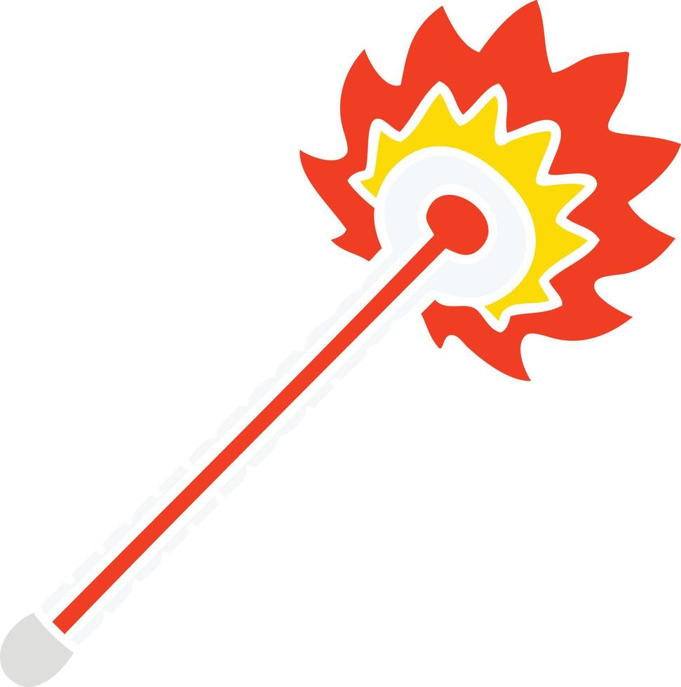 eigenzinnige handgetekende cartoon hete thermometer vector