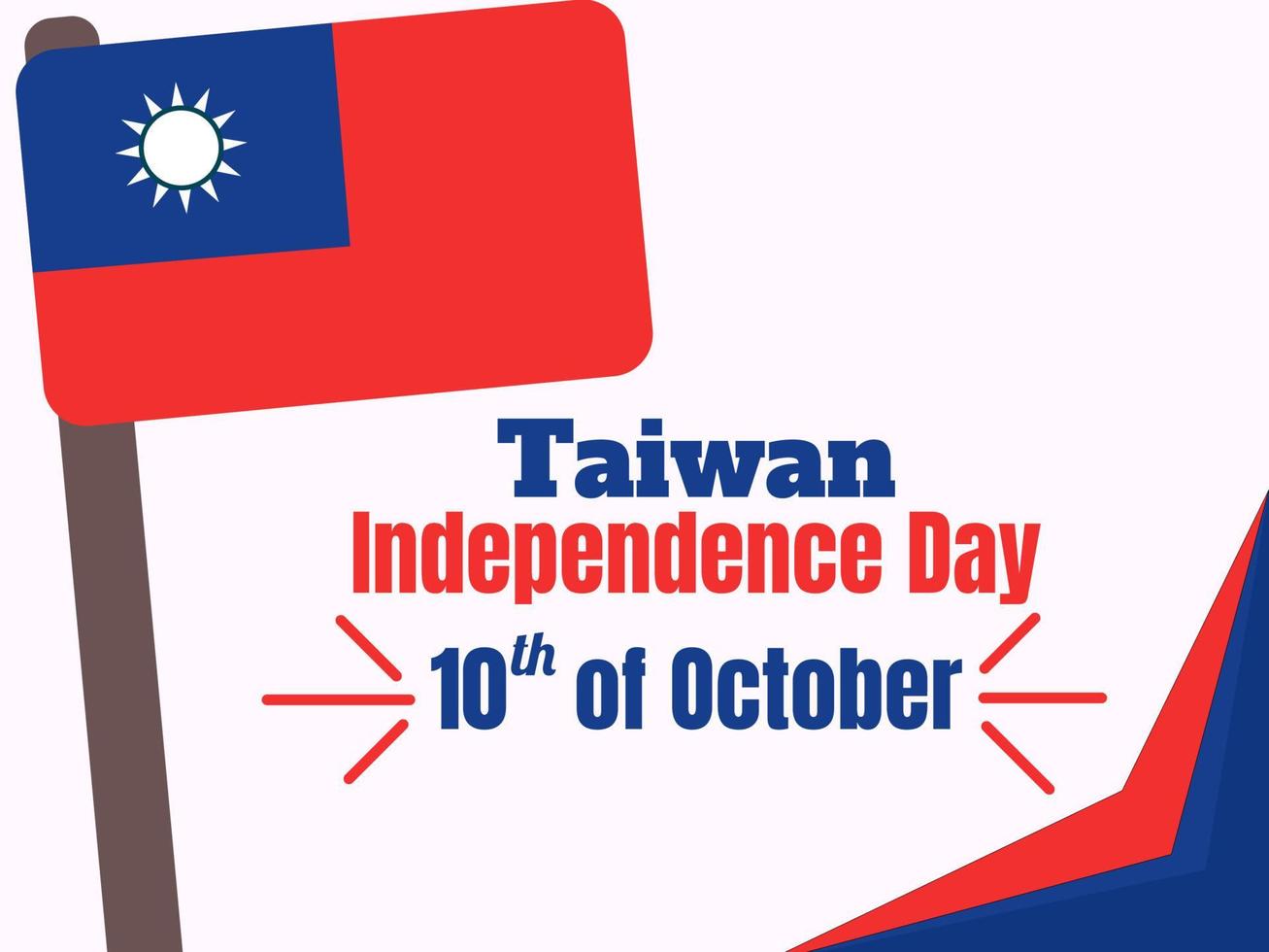 Taiwan onafhankelijkheid dag 10e oktober achtergrond vector