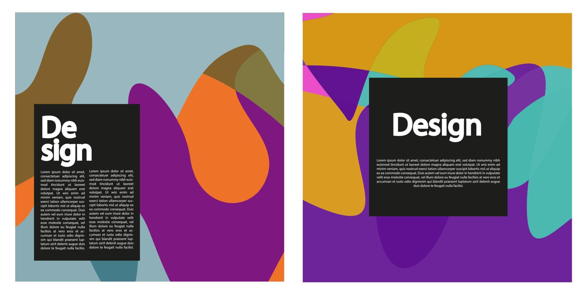 modern abstract Hoes set. koel kleurrijk abstract vormen samenstelling. geschikt voor ondernemingen sjabloon, achtergrond, omslag, en enz. gedenkwaardig, modern, gemakkelijk, schoon, professioneel. vector eps 10