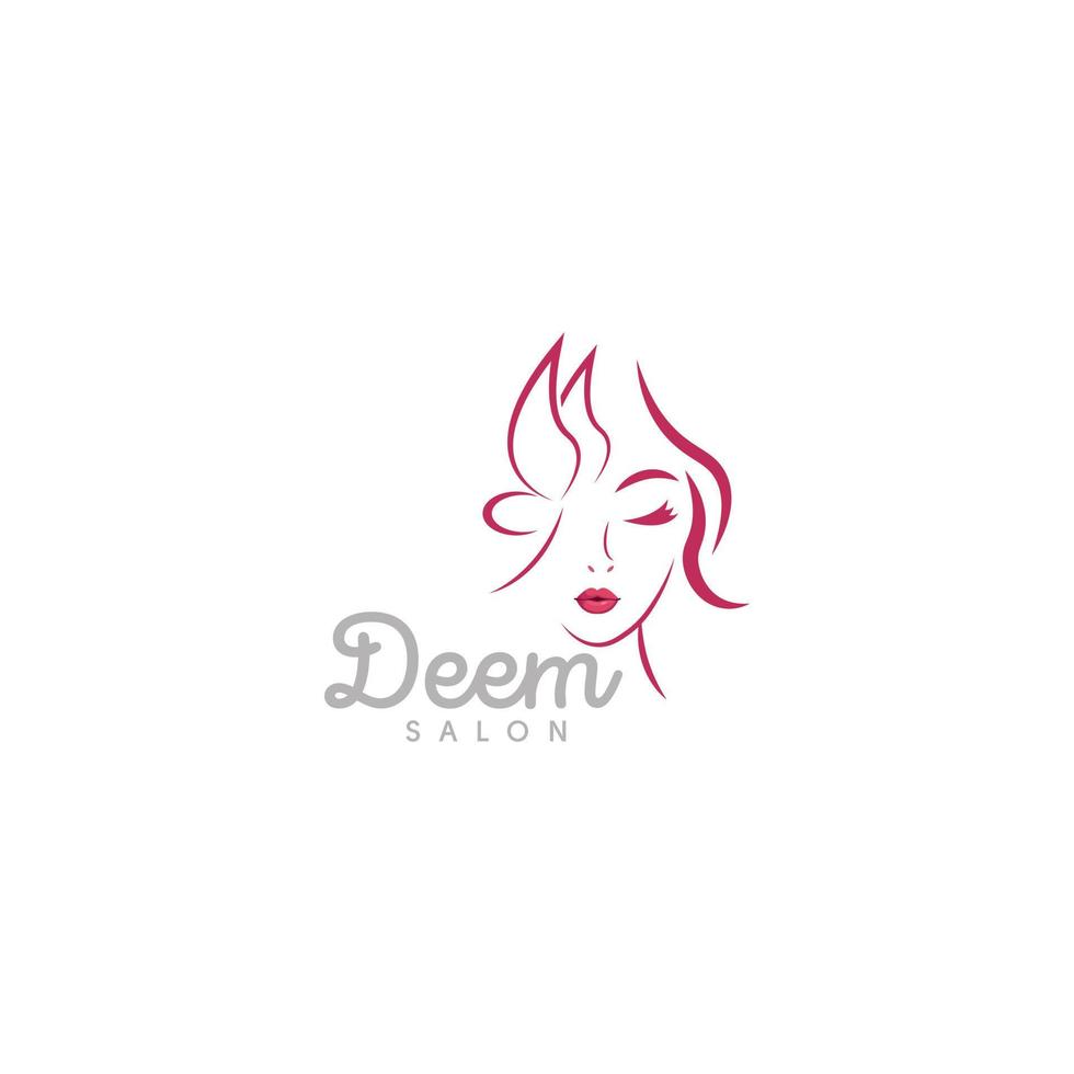 vrouwen modern logo ontwerp voor schoonheid salons, haar, kunstmatig vector