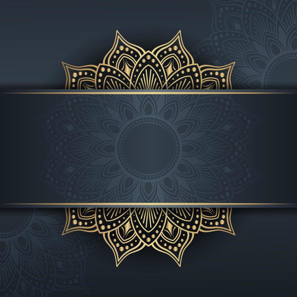 gouden mandala vintage ornament achtergrond luxe vector