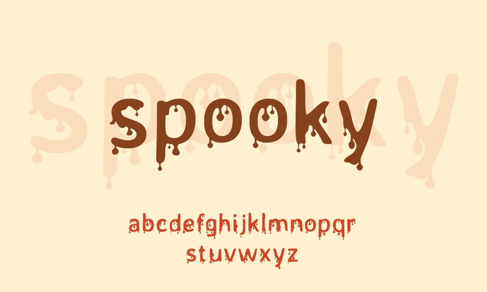 spookachtig halloween Scherm lettertype doopvont vector