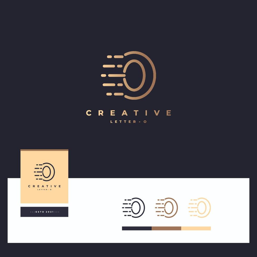 brief O logotype ontwerpen vector