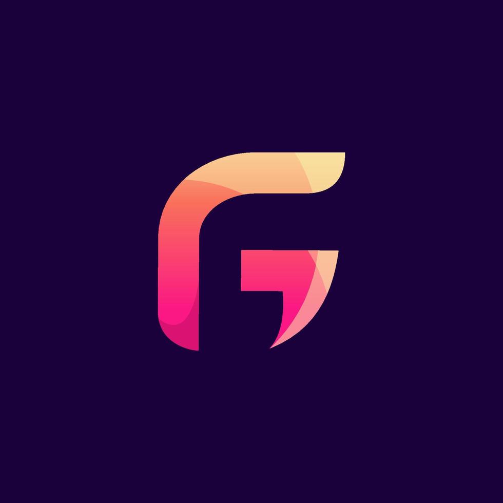 brief g kleurrijk logo vector