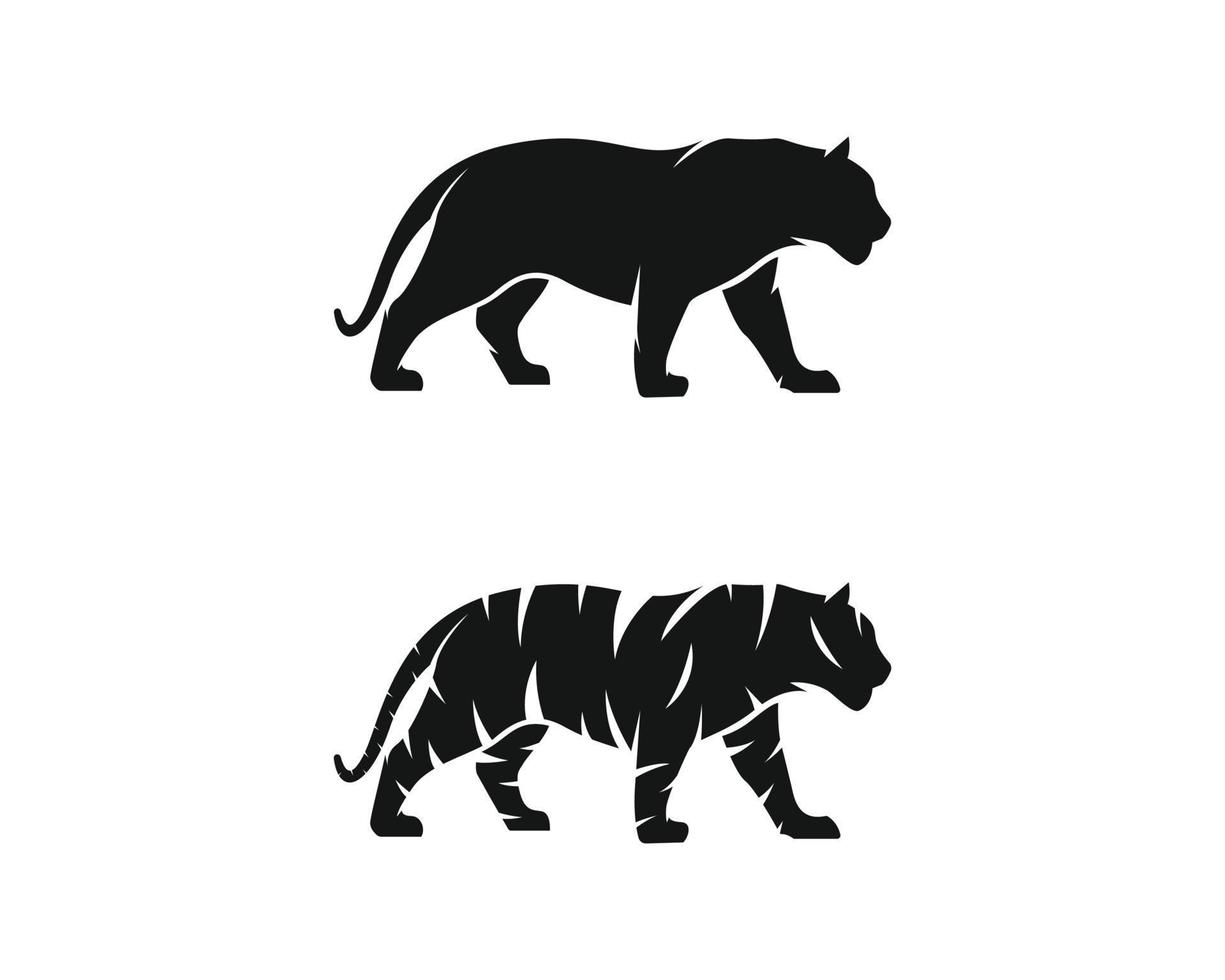 minimaal tijger icoon vector