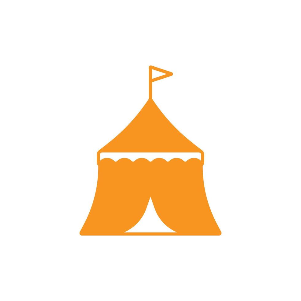 eps10 oranje vector circus tent tarief abstract solide icoon geïsoleerd Aan wit achtergrond. circus festival symbool in een gemakkelijk vlak modieus modern stijl voor uw website ontwerp, logo, en mobiel toepassing