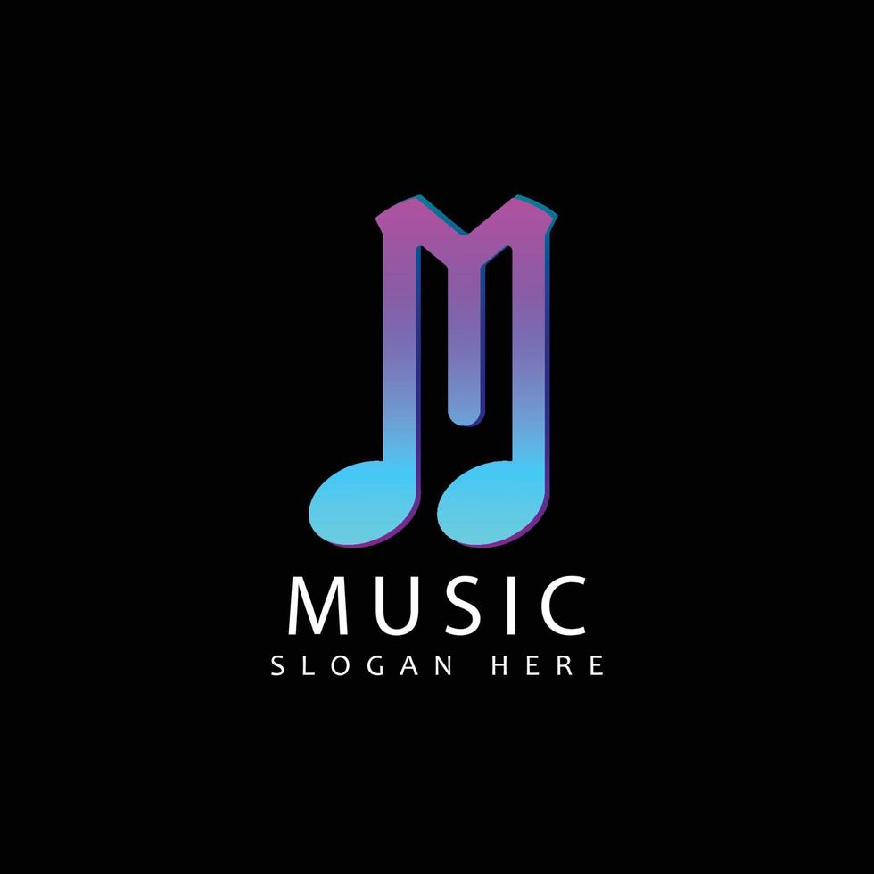 muziek- logo icoon vector